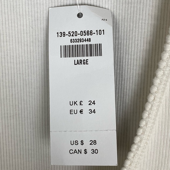 NWT Abercrombie & Fitch Seamless Rib Deep V-Neck Bodysuit Women Size Large - Picture 5 of 8